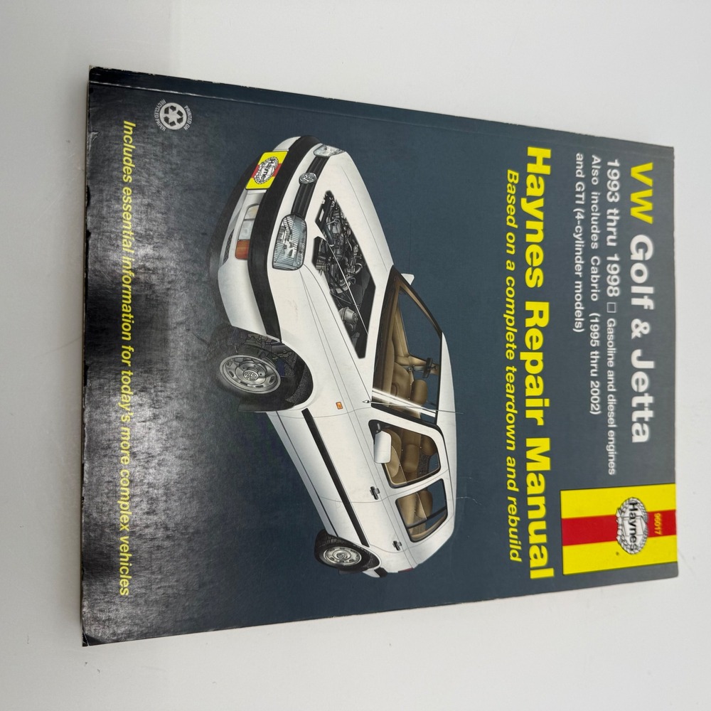 VW Golf Jetta 1993-98 Cabrio 1995-02 Haynes Repair Manual 96017 Gas Diesel